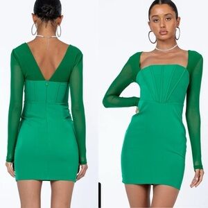 PRINCESS POLLY Austin Long Sleeve Mini Dress Size 12 NWT